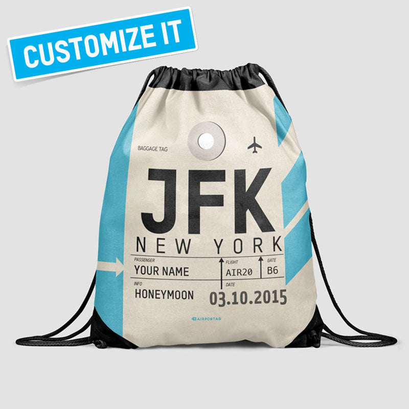 Airport Code - Custom Drawstring Bag