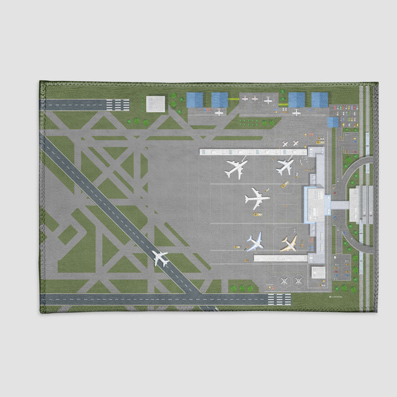 空港の上面図 - 長方形の敷物