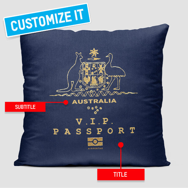 Australia - Passport Throw Pillow