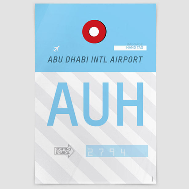 AUH - Poster airportag.myshopify.com