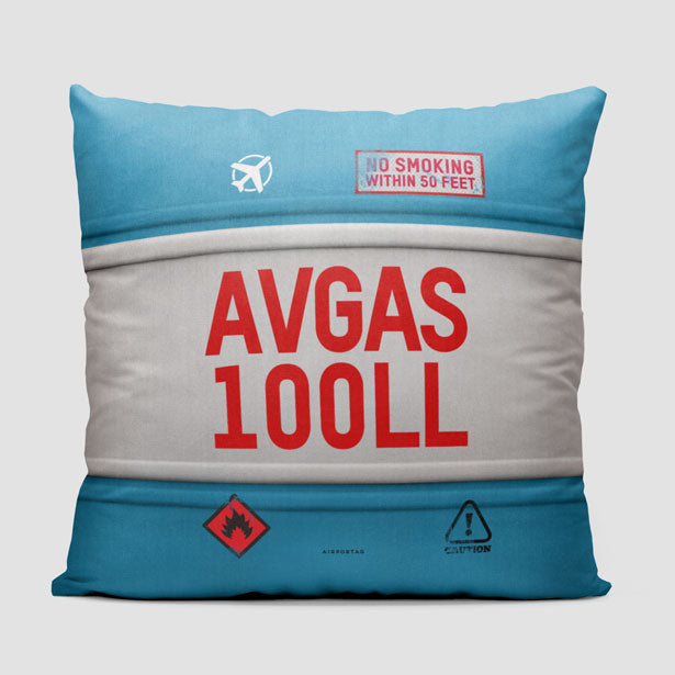 AVGAS 100LL - Throw Pillow - Airportag
