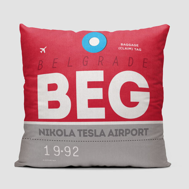 BEG - Throw Pillow - Airportag