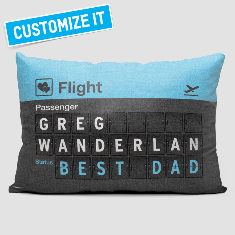 Best Dad Flight Board - Throw Pillow