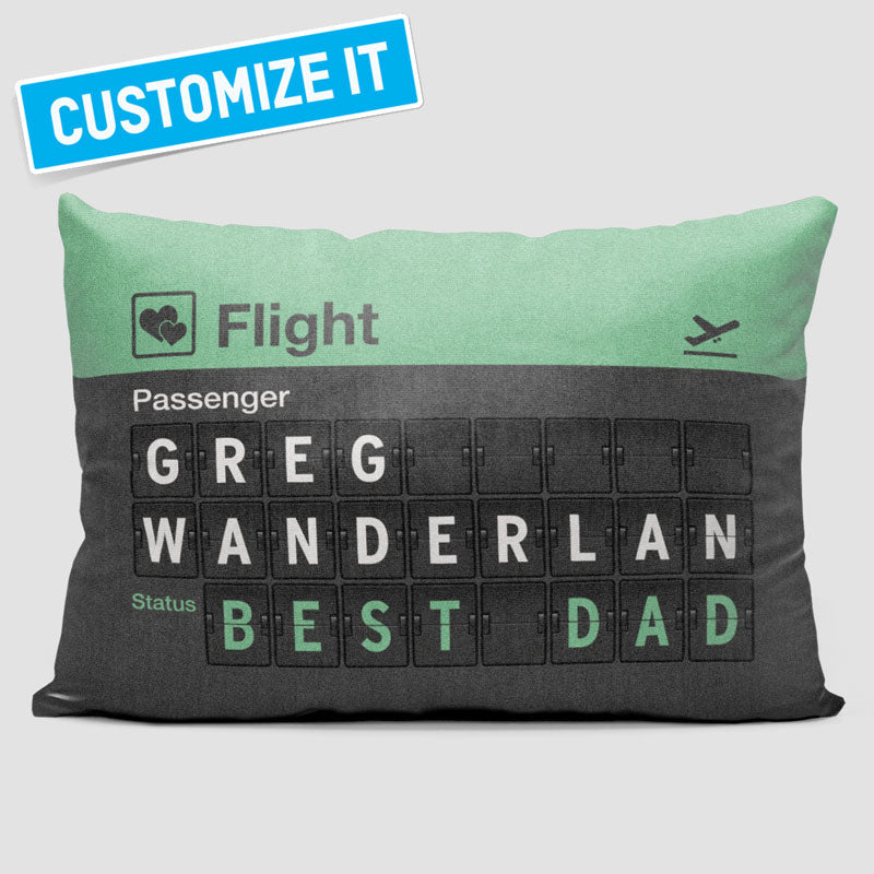 Best Dad Flight Board - Throw Pillow