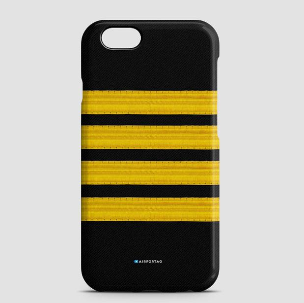 Black Pilot Stripes Gold - Phone Case - Airportag