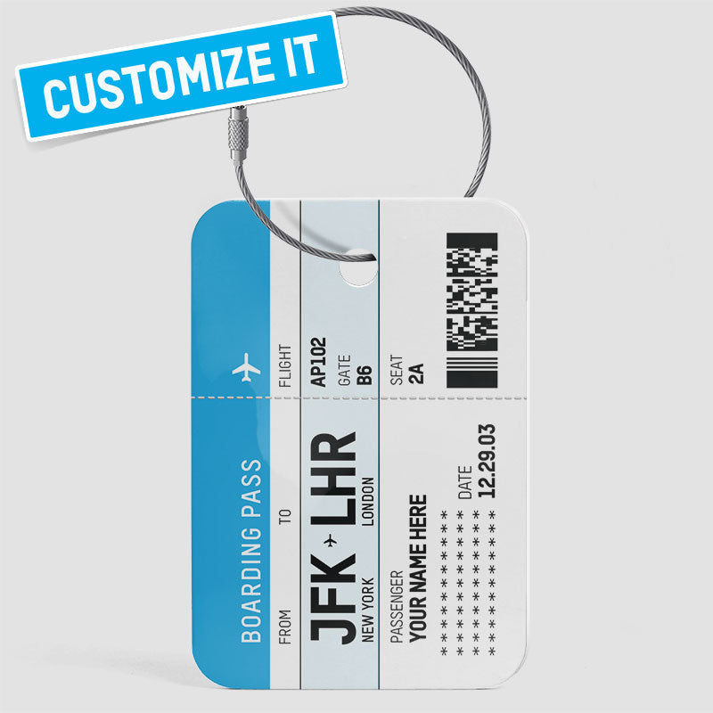 Cute Luggage Tag Aircraft Boarding Pass Tag Creative Suitcase