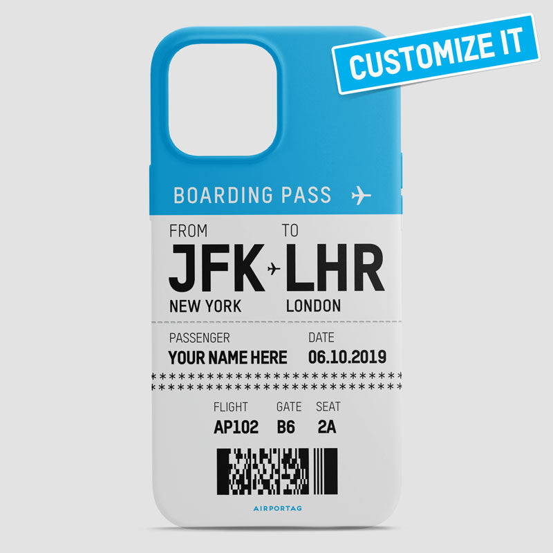 Boarding Pass Clear iPhone Case, Custom Case, Free Personalization