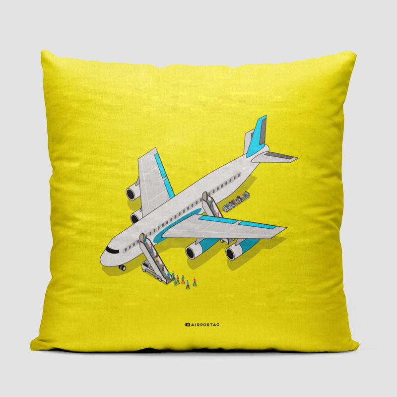 Boarding Plane Isometric - Throw Pillow