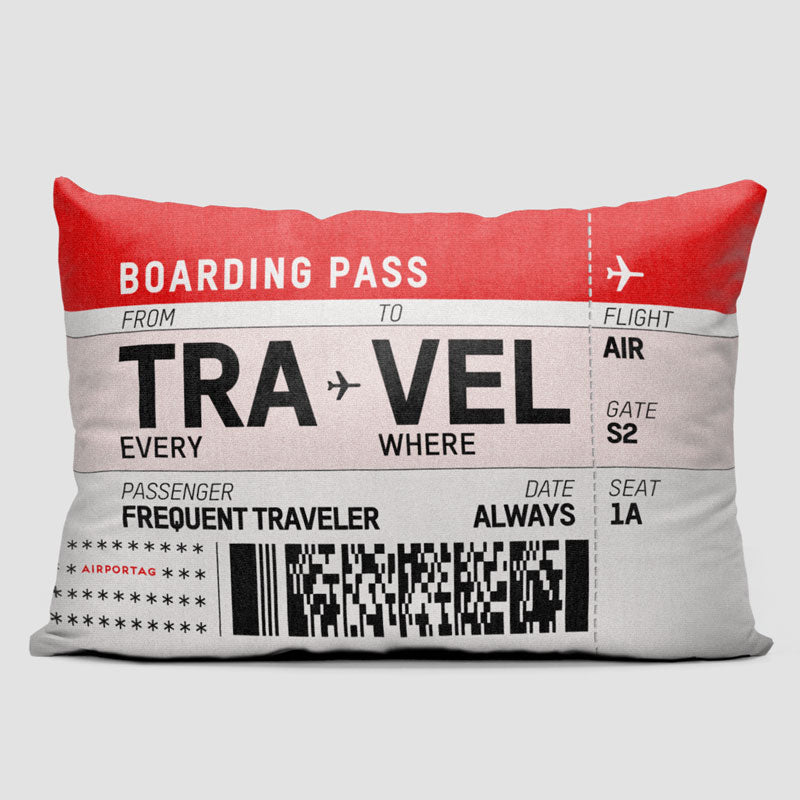 Travel Boarding Pass - Throw Pillow