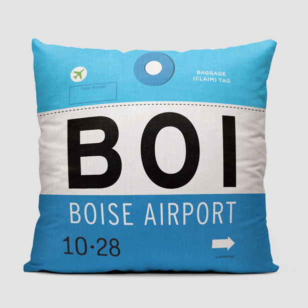 BOI - Throw Pillow - Airportag