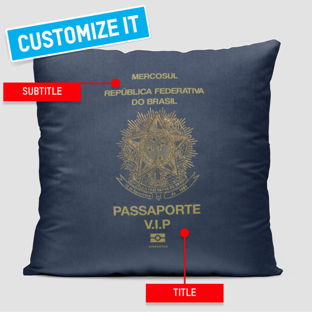Brazil - Passport Throw Pillow
