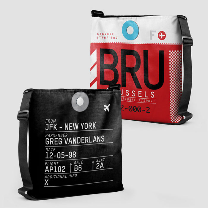 Tote Bag BRU Brussels Airport IATA code BRU