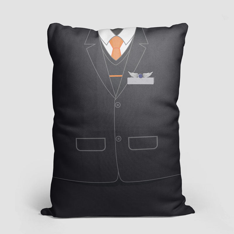 B6 Male Cabin Crew Uniform - Throw Pillow