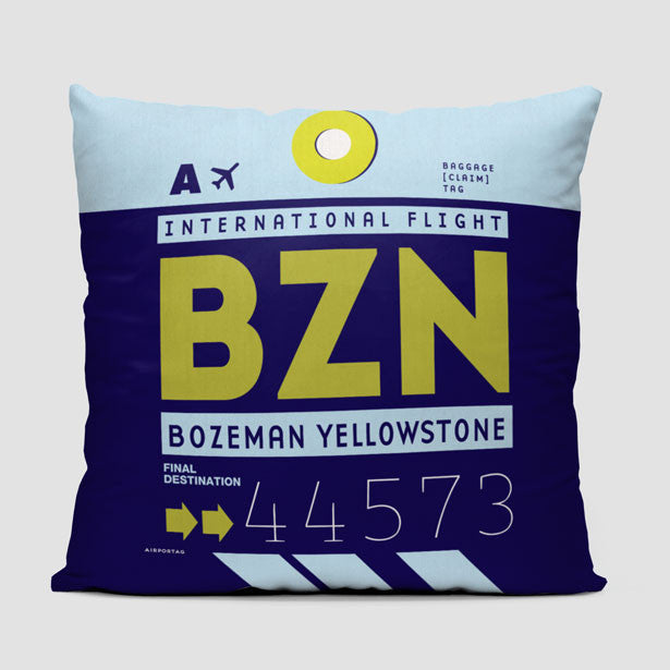 BZN - Throw Pillow - Airportag