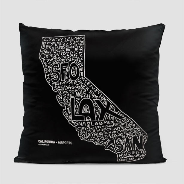 California - Throw Pillow - Airportag