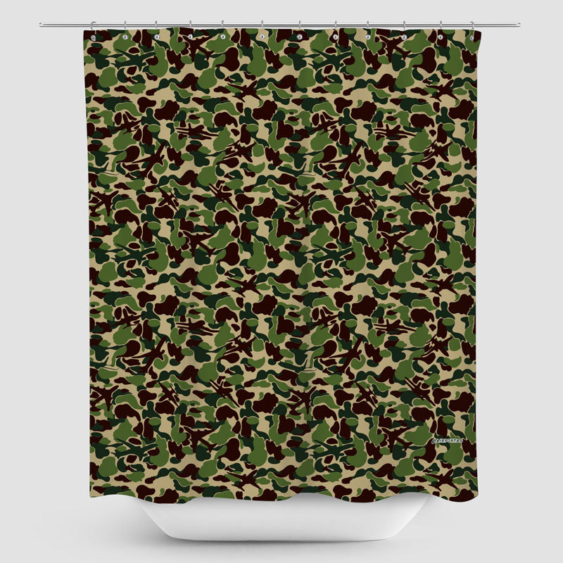Camouflage Plane - Shower Curtain
