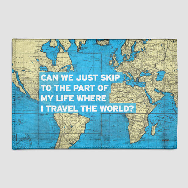 Can We Just - World Map - Rectangular Rug airportag.myshopify.com