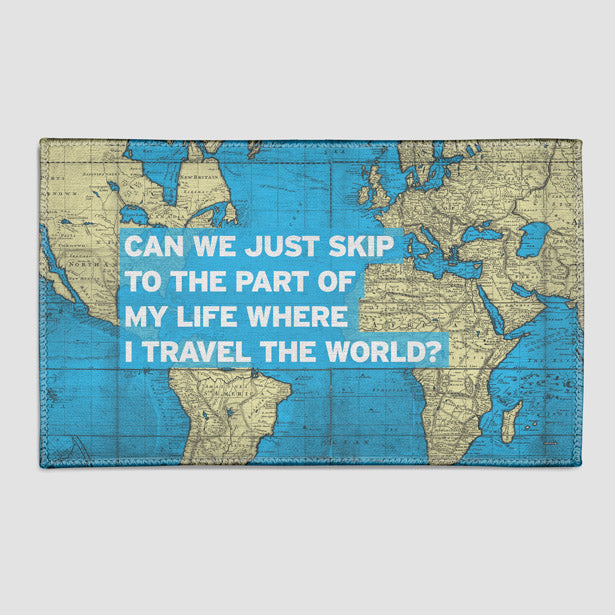 Can We Just - World Map - Rectangular Rug airportag.myshopify.com