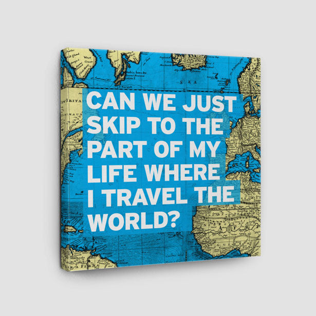 Can We Just - World Map - Canvas - Airportag
