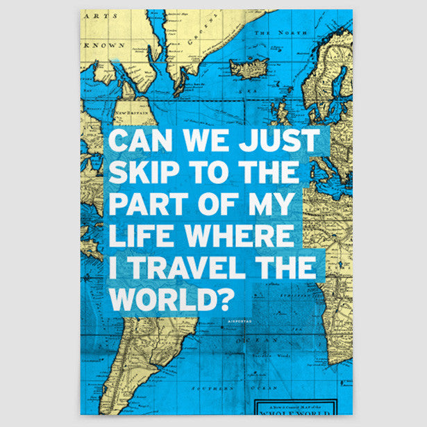 Can We Just - World Map - Poster - Airportag