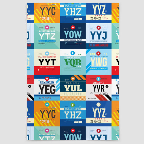 Canadian Airports - Poster - Airportag