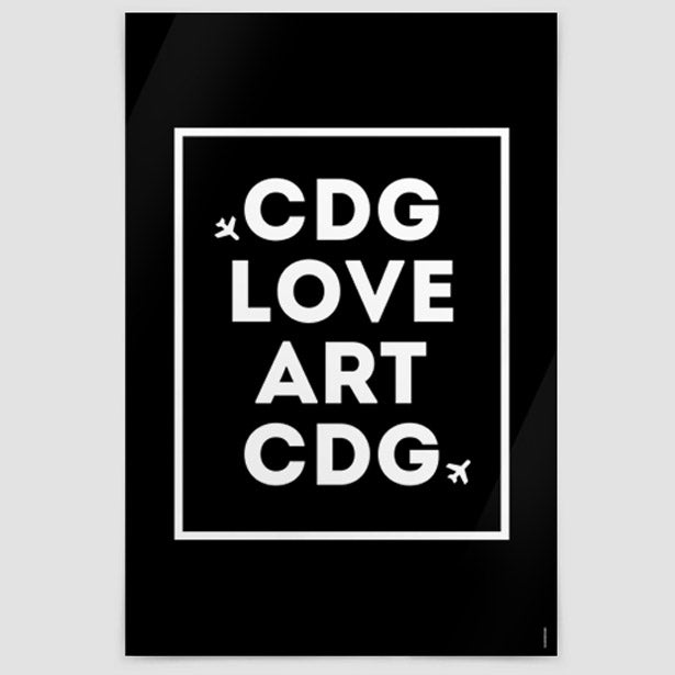 CDG - Love / Art - Poster airportag.myshopify.com
