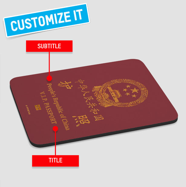 Chine - Tapis de souris Passeport