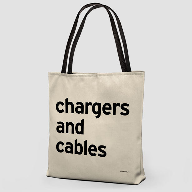 Chargers And Cables - Tote Bag airportag.myshopify.com