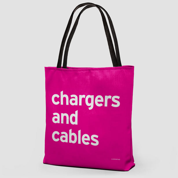 Chargers And Cables - Tote Bag airportag.myshopify.com