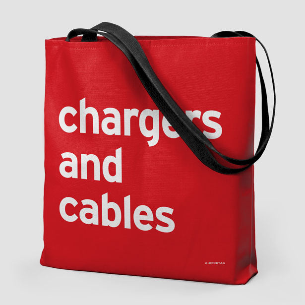 Chargers And Cables - Tote Bag airportag.myshopify.com