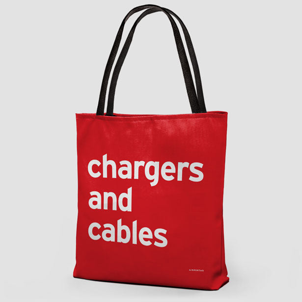 Chargers And Cables - Tote Bag airportag.myshopify.com