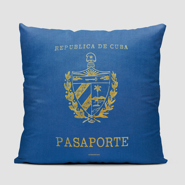 Cuba - Passport Throw Pillow - Airportag