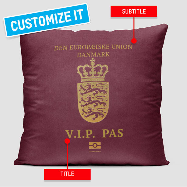 Denmark - Passport Throw Pillow