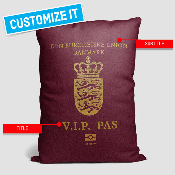 デンマーク - パスポート長方形枕