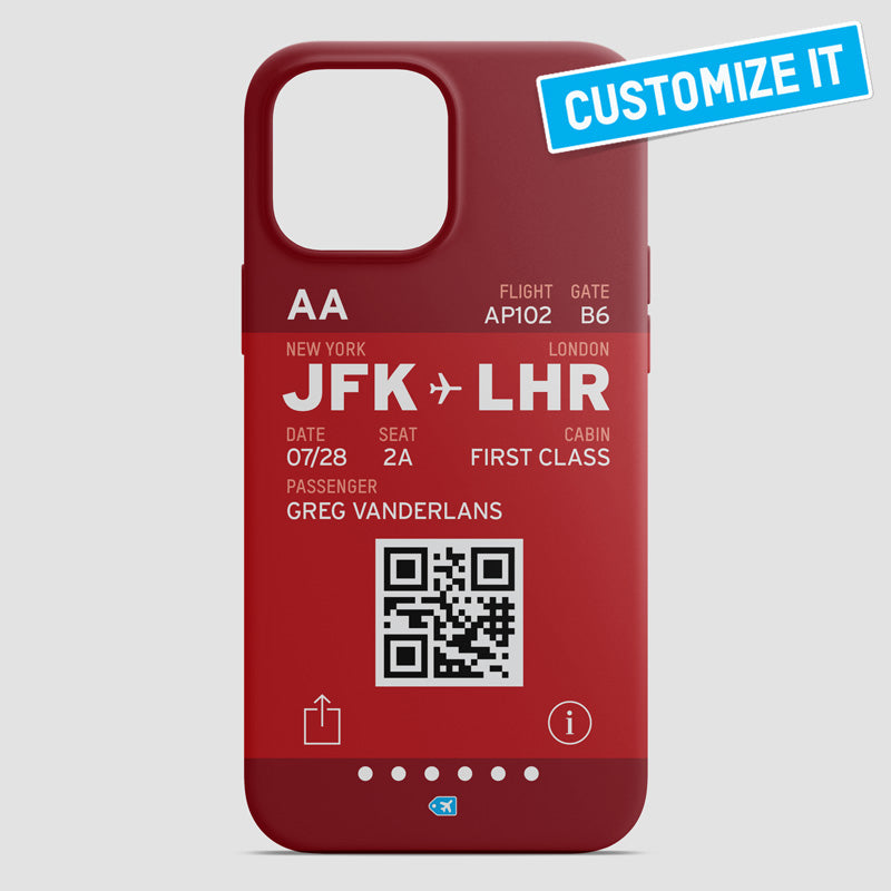 Digital Boarding Pass Phone Case Create your own