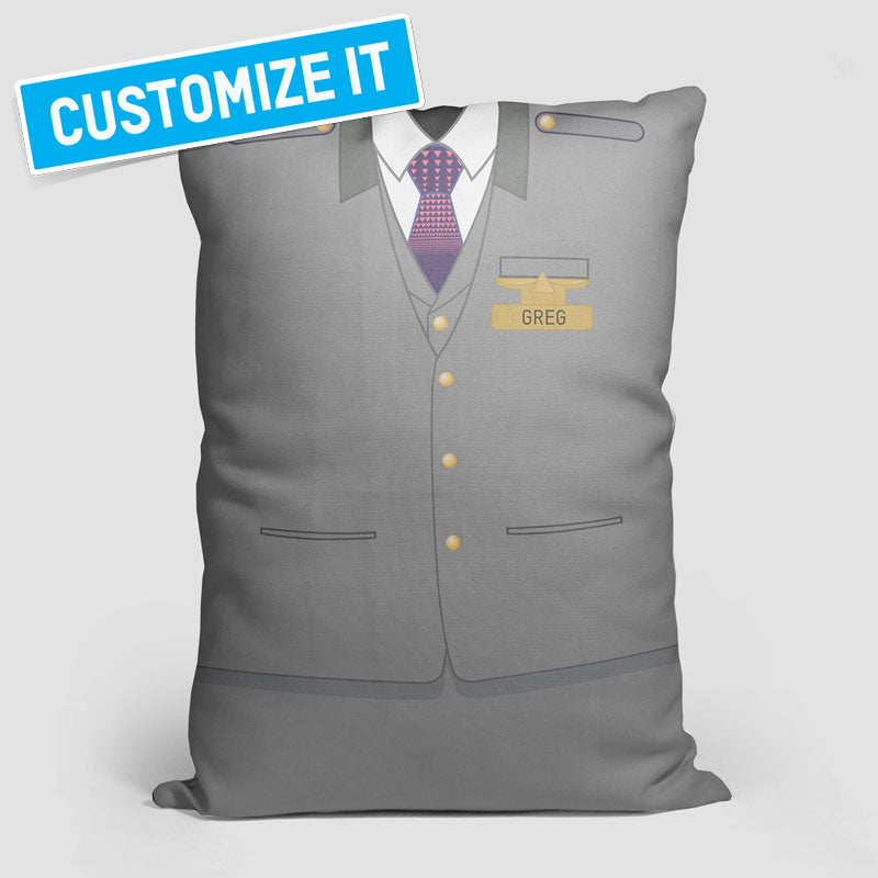 DL Male Cabin Crew Uniform - Throw Pillow