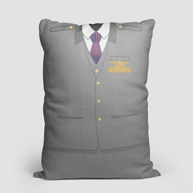DL Male Cabin Crew Uniform - Throw Pillow
