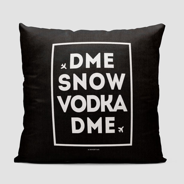 DME - Snow / Vodka - Throw Pillow - Airportag