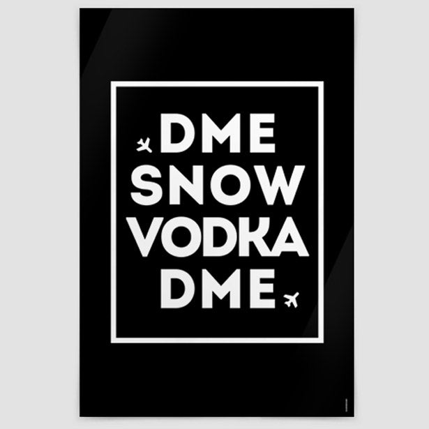 DME - Snow / Vodka - Poster airportag.myshopify.com