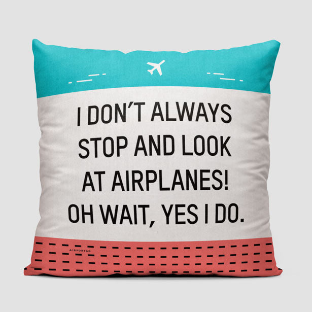 Look at Airplanes - Throw Pillow - Airportag