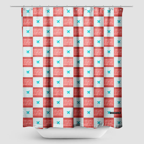 Look at Airplanes - Shower Curtain - Airportag
