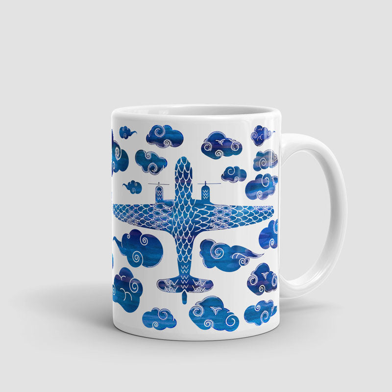 Dragon Scale Blue-and-White - Mug