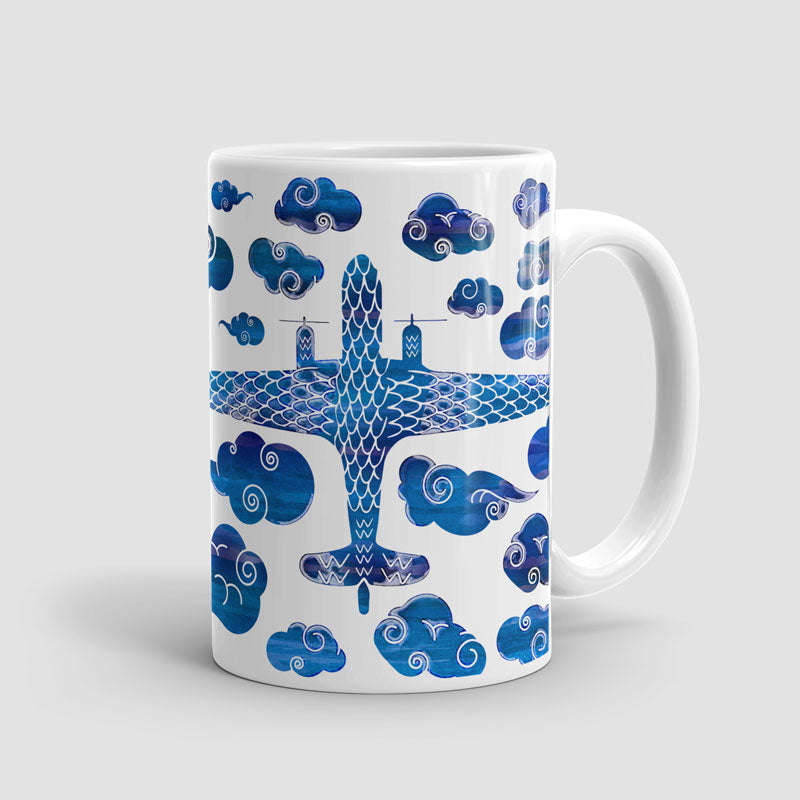 Dragon Scale Blue-and-White - Mug