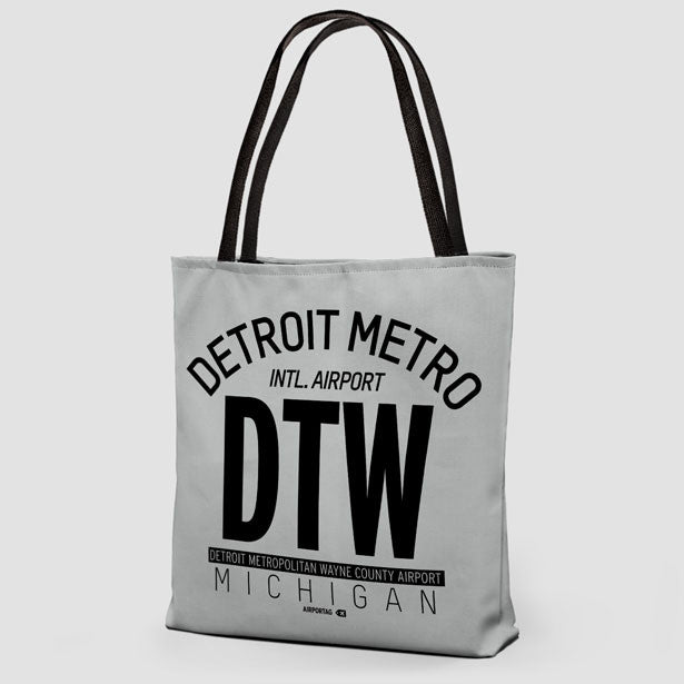 DTW Letters - Tote Bag - Airportag