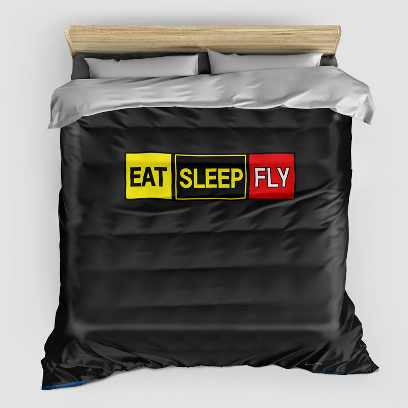 Eat Sleep Fly - Duvet Cover - Airportag