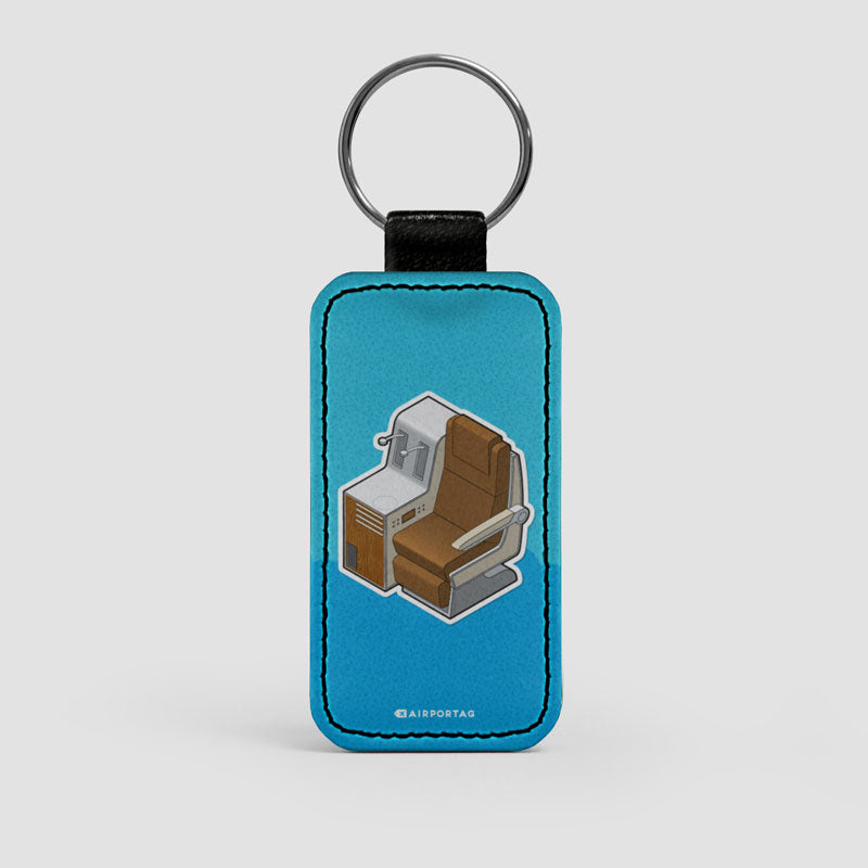 First Class Seat Isometric - Leather Keychain