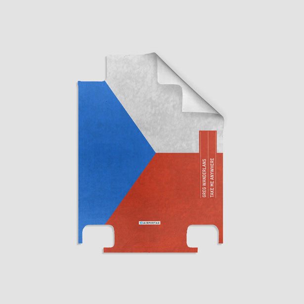 Czech Republic Flag - Luggage airportag.myshopify.com