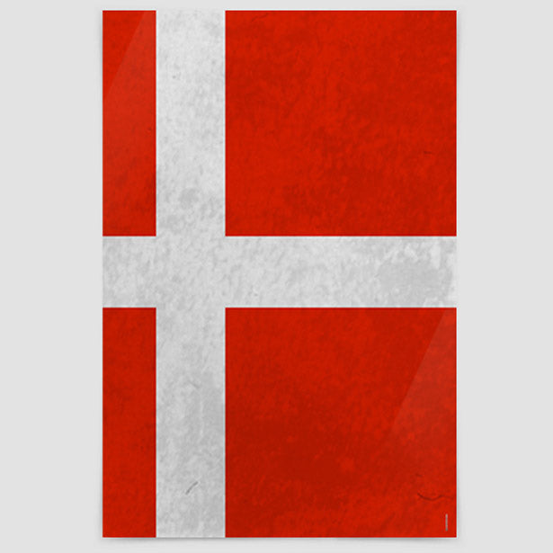 Danish Flag - Poster airportag.myshopify.com