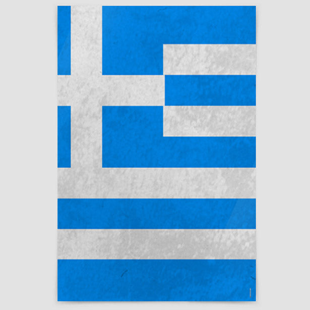 Greek Flag - Poster airportag.myshopify.com