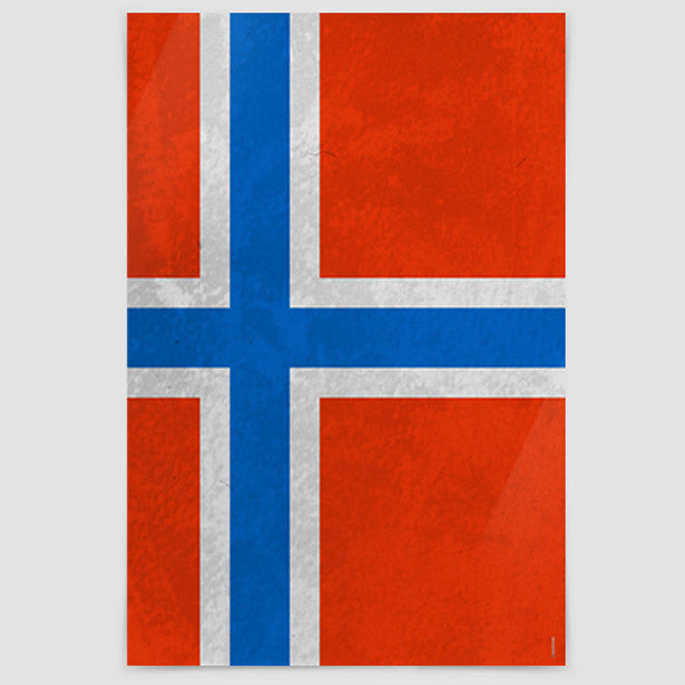 Norwegian Flag - Poster airportag.myshopify.com